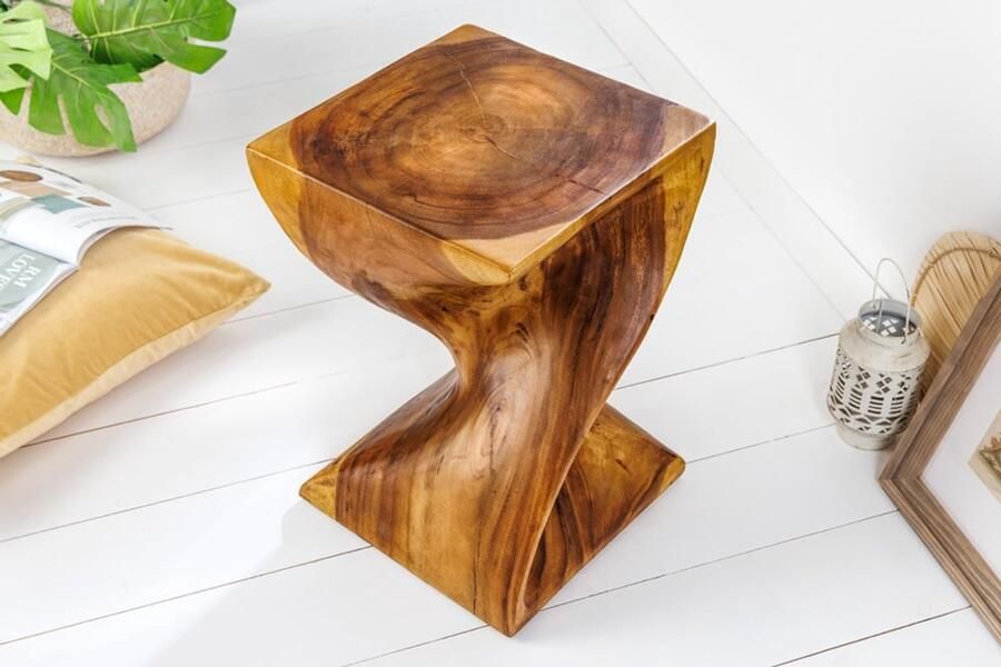 Invicta Interior Sculpturale bijzettafel HELIX 30cm naturel Suarholz handgemaakt in Bali Ottoman 41807 - Foto 2