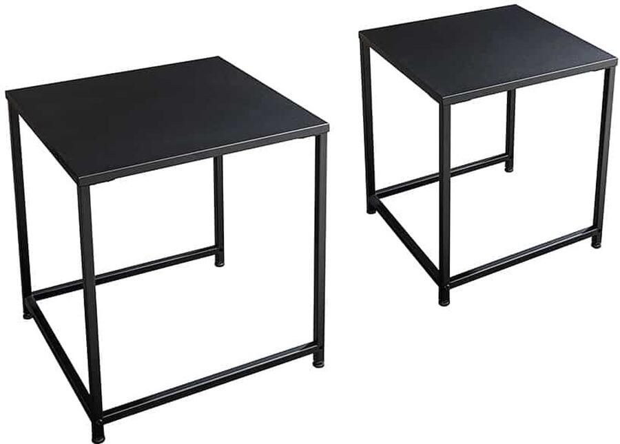 Invicta Interior Set van 2 salontafels DURA STEEL 50 cm metaal zwarte bijzettafels modern design 43326 - Foto 2