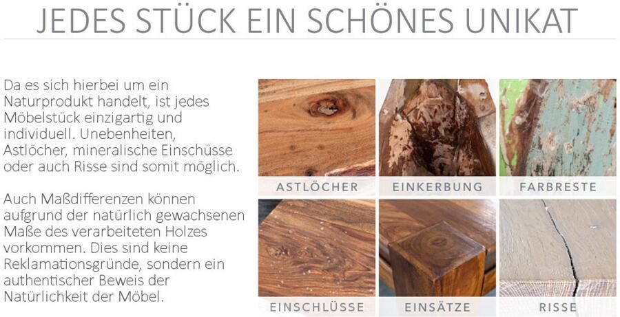 Invicta Interior Handgemaakt dressoir GOLDEN SUNSET 180cm zwart goud mangohout 41742 - Foto 3