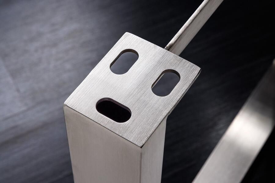 Invicta Interior Set van 2 tafelonderstellen U-FRAME 80cm geborsteld roestvrij staal matte tafelpoten onderschuif eettafel 38794 - Foto 2