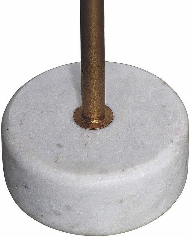 Invicta Interior Ronde bijzettafel TRAYFUL 60cm goud ijzer wit marmeren voet handgemaakt 44849 - Foto 2