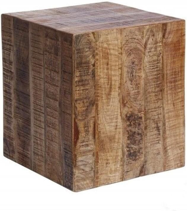 Invicta Interior Stevige bijzettafel FACTORY 40cm gevlamd mangohout op wielen 39582 - Foto 2