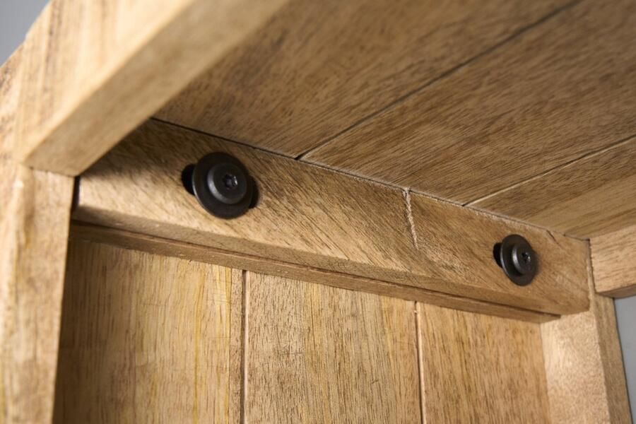 Invicta Interior Stevige plank IRON CRAFT 176cm mangohouten boekenkast vier compartimenten industrieel ontwerp 42375 - Foto 3