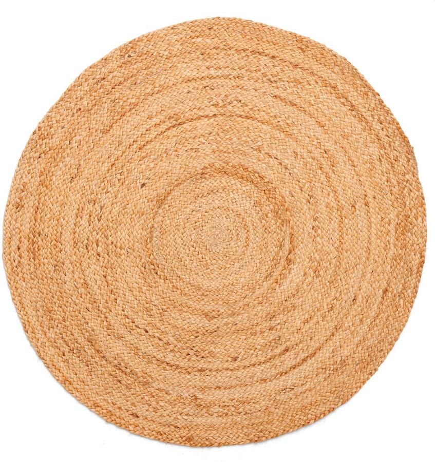 Invicta Interior Rond vloerkleed PURE NATURE 150cm Jute handgeweven platgeweven 44434