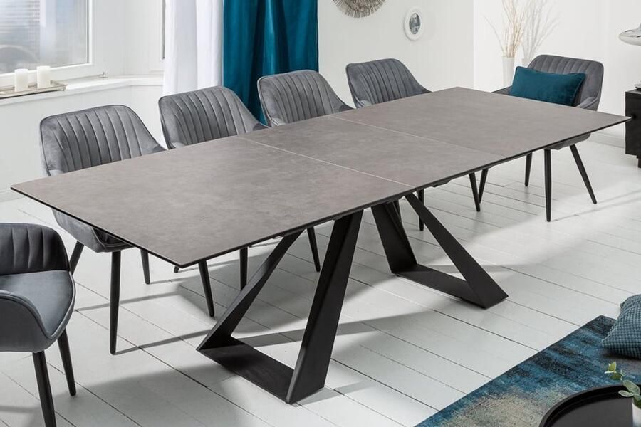 Invicta Interior Uitschuifbare eettafel CONCORD 180-230cm antraciet keramiek gemaakt in Italie 6540648