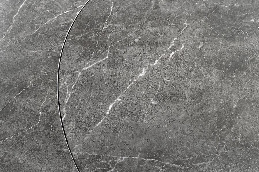 Invicta Interior Uitschuifbare eettafel INCEPTION 130-190cm antraciet ovaal keramiek zwart metaal 46424 - Foto 2