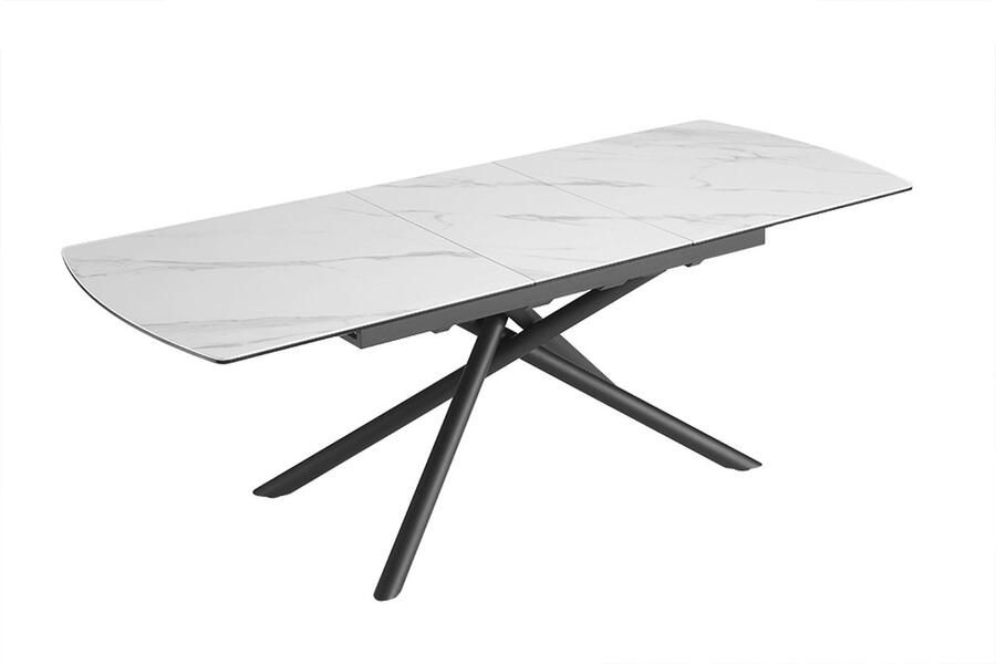 Invicta Interior Uitschuifbare eettafel MIKADO 180-230cm wit keramiek zwart sterrenframe 46495 - Foto 2