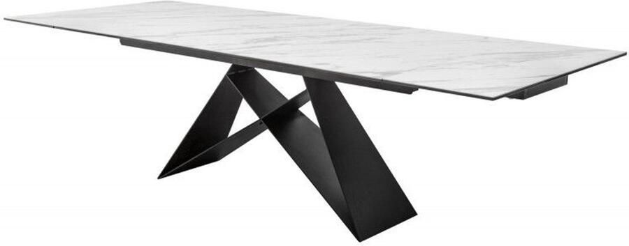 Invicta Interior Uitschuifbare eettafel PROMETHEUS 180-220-260cm wit marmer keramiek gemaakt in Italie 39562 - Foto 2