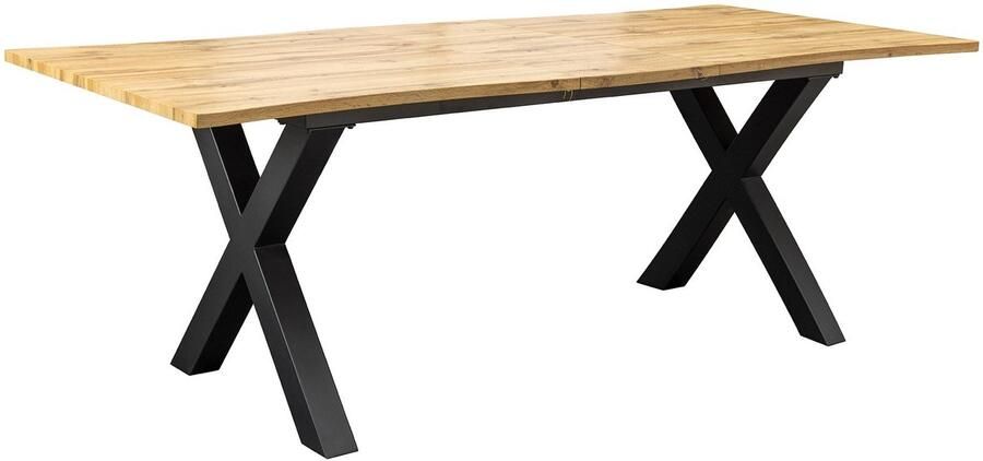 Invicta Interior Uitschuifbare eettafel WILD 160-200cm bruin wild eiken design zwarte boomrand 45078 - Foto 2