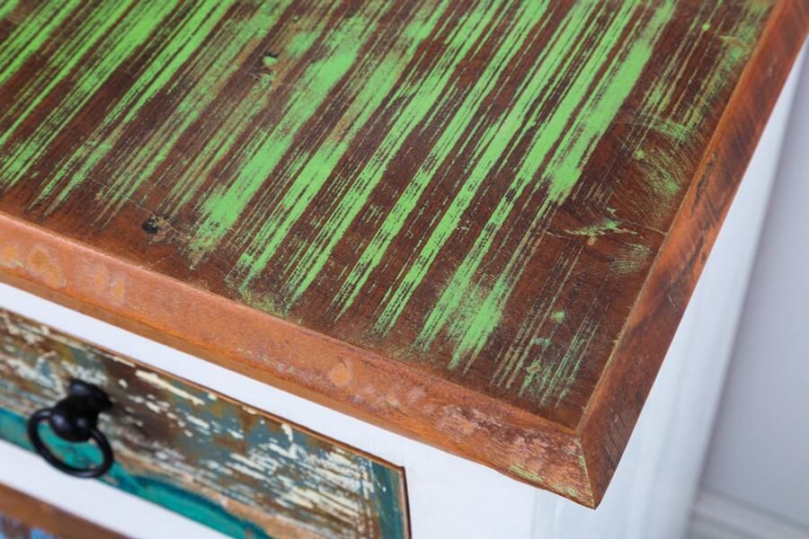 Invicta Interior Uniek dressoir JAKARTA 160cm mangowit kleurrijk gerecycled massief hout van vissersboten 42145