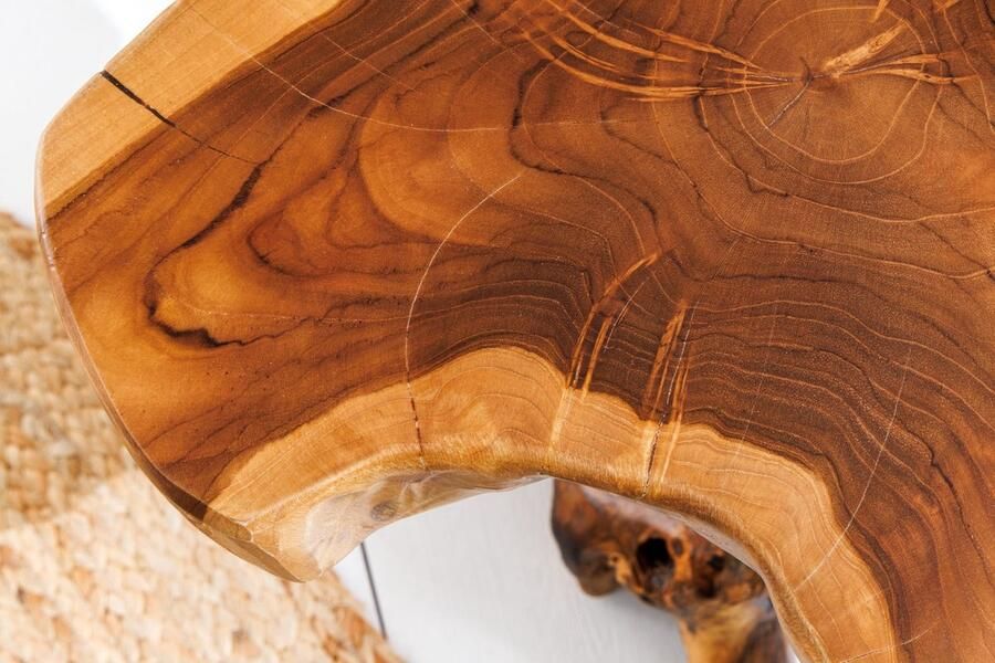 Invicta Interior Massief houten bijzettafel ROOT 40cm naturel teakhout gemaakt van wortelhout in paaldesign 44713 - Foto 2