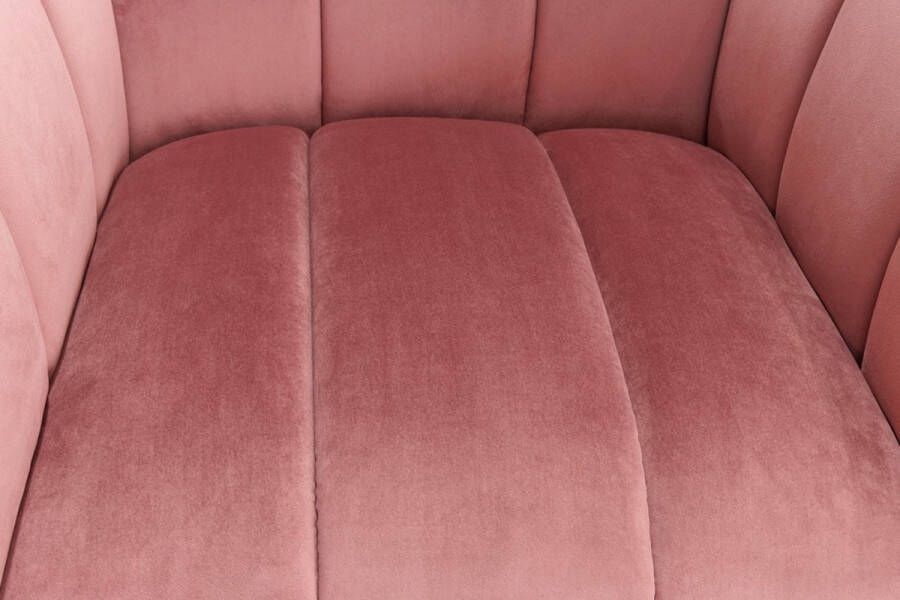 Invicta Interior Retro fauteuil NOBLESSE 105cm oudroze fluweel met decoratieve quilting 43265 - Foto 3