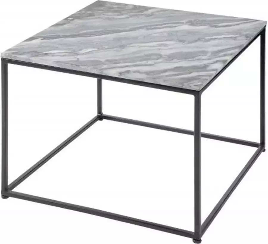 Invicta Interior Elegante salontafel ELEMENTS 50cm grijs met gepolijst marmeren blad 40113