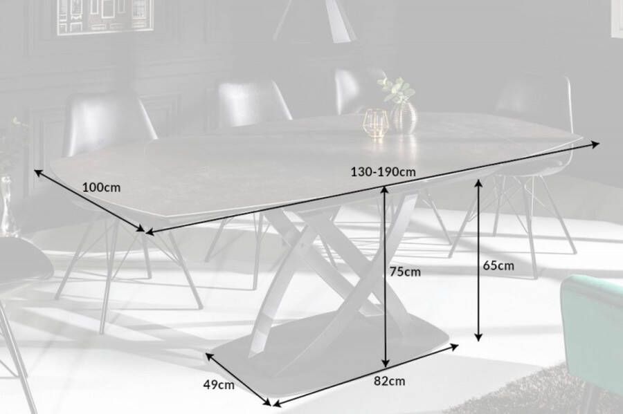 Invicta Interior Salontafel Noble grijs Marmer Zilver 38011