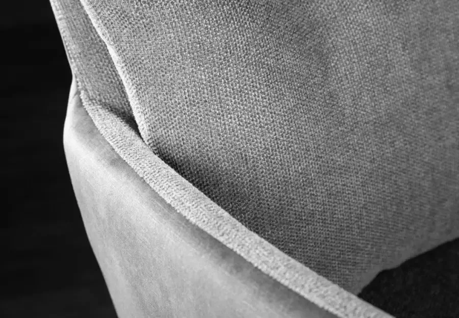 Invicta Interior Bureaustoel BIG GEORGE grijs fluweel structuurstof armleuning stoel veerkern 40167