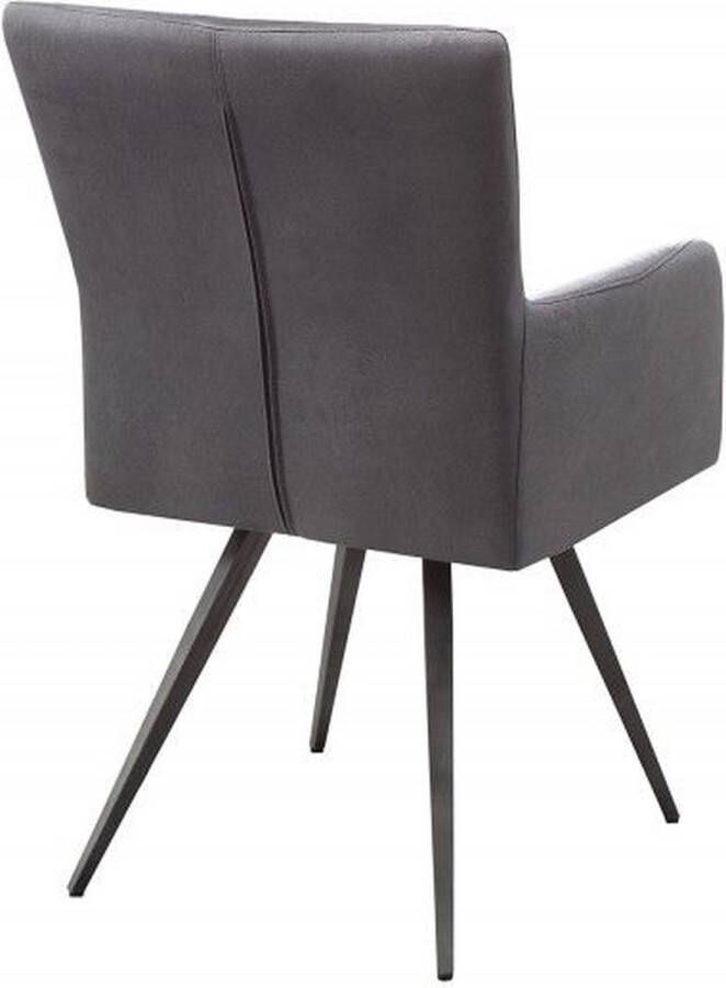 Invicta Interior Retro design stoel ROADSTER antiekgrijs met armleuningen en veerkern 39084 - Foto 1