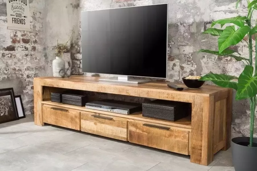 Invicta Interior Massief tv-meubel IRON CRAFT 170cm mangohouten lowboard 3 lades 38929 - Foto 1