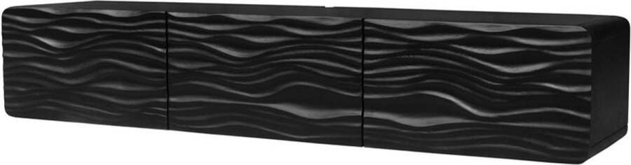 Invicta Interior Design TV-meubel WAVE 160cm zwart mango massief hout 43477 - Foto 1