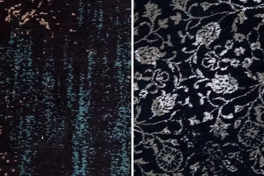 Invicta Interior Oosters katoenen tapijt SIGNS OF HERITAGE 240x160cm donkerblauw bloemmotief 38260 - Foto 1
