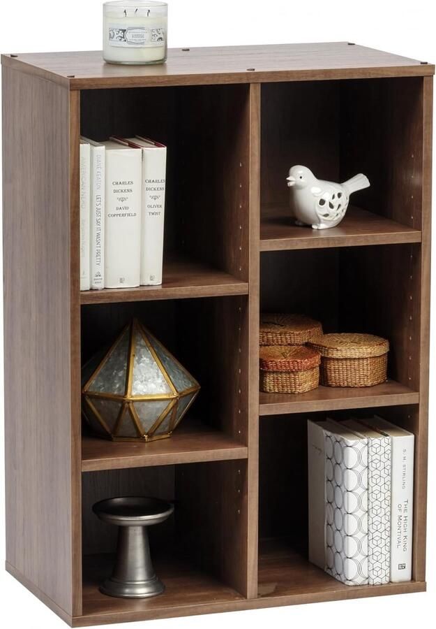 IRIS OHYAMA Boekenkast met 6 Vakken Bruin