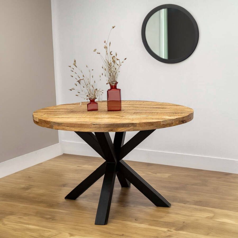 IronWood Eettafel Mangohout Rond 115cm