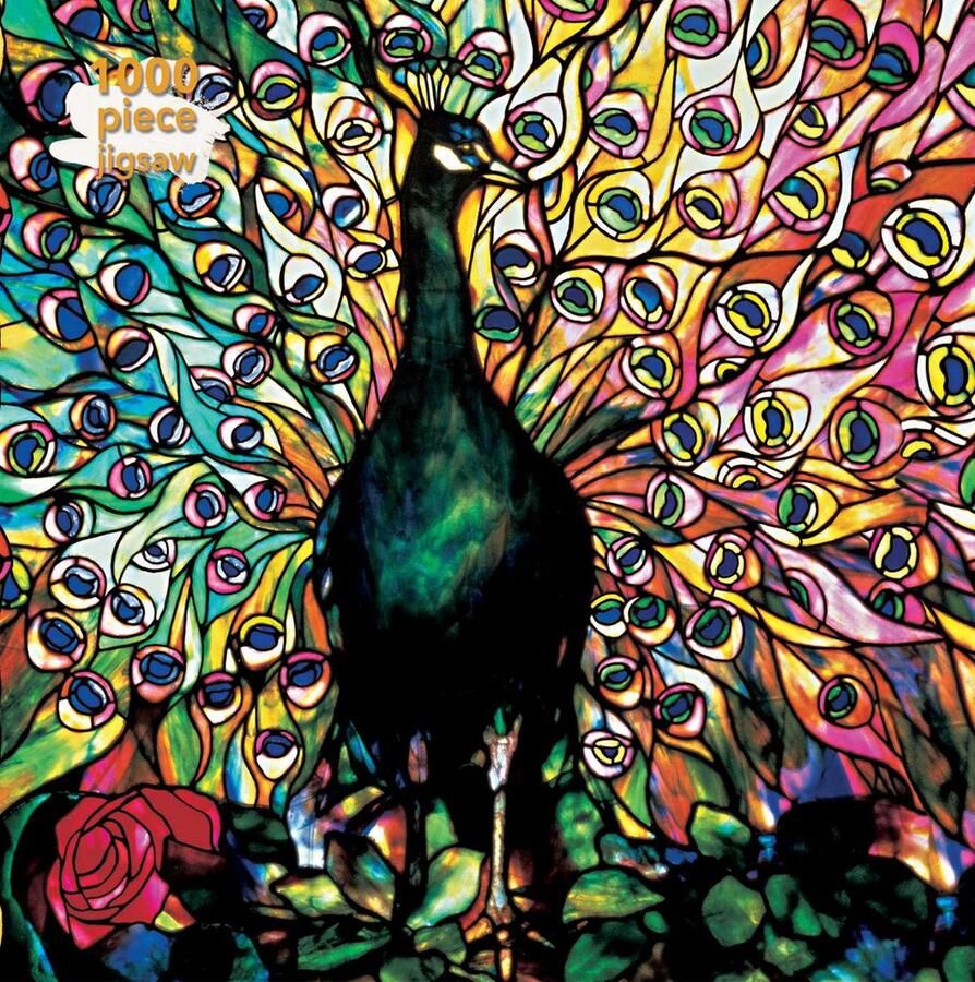 ISBN Adult Jigsaw Louis Comfort Tiffany Displaying Peacock
