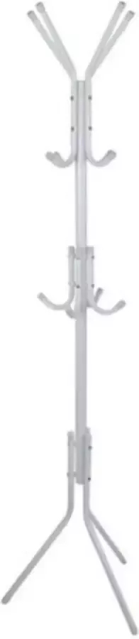 IsoTrade Kapstok met 12 haken Metaal Wit Hoogte 175cm