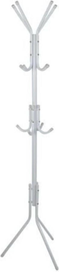 IsoTrade Kapstok met 12 haken Metaal Wit Hoogte 175cm Staand