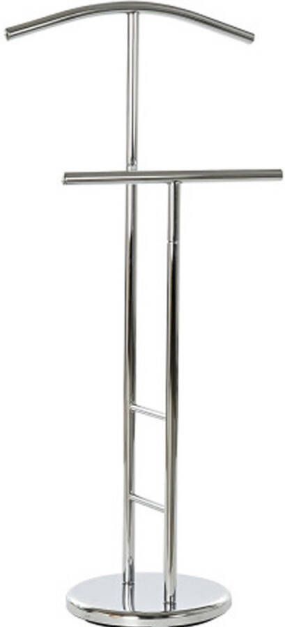 Items Kledingrek Dressboy Colbert jas broek hanger staand metaal hout zilver 46 x 28 x 105 cm kledinghangers