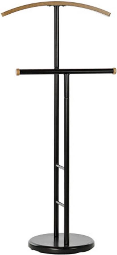 Items Kledingrek Dressboy Colbert jas broek hanger staand metaal hout zwart 46 x 28 x 105 cm kledinghangers