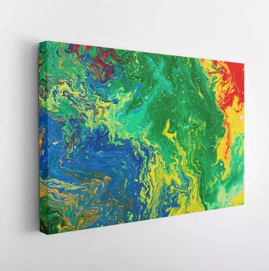 Itsallcanvas Canvas schilderij Closeup view of an abstract oil painting on canvas. Grunge background fragment of artwork spot of paint modern art contemporary art 389825152 50*40 Horizontal