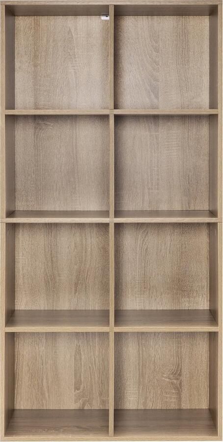ItsIn Moderne Boekenkast Hout 2 In 1 Model 8 Opbergvakken Organizer Woonkamer Slaapkamer Kantoormeubilair 60x29 5x121