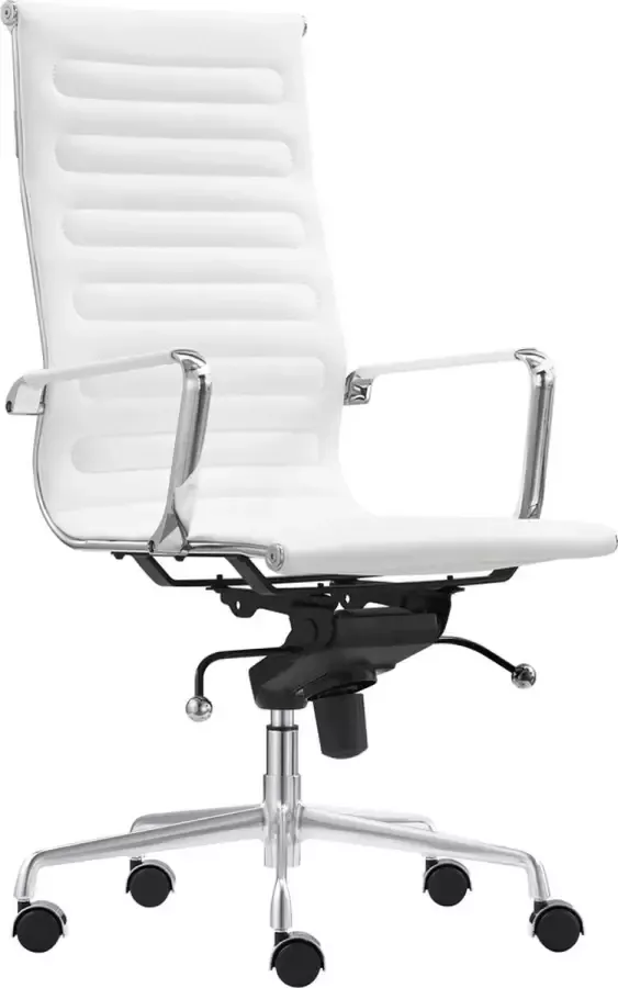 IVOL Bureaustoel Madrid Wit 100% leder