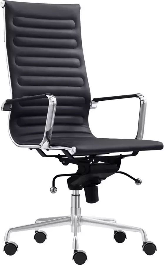 IVOL Bureaustoel Madrid Zwart 100% leder