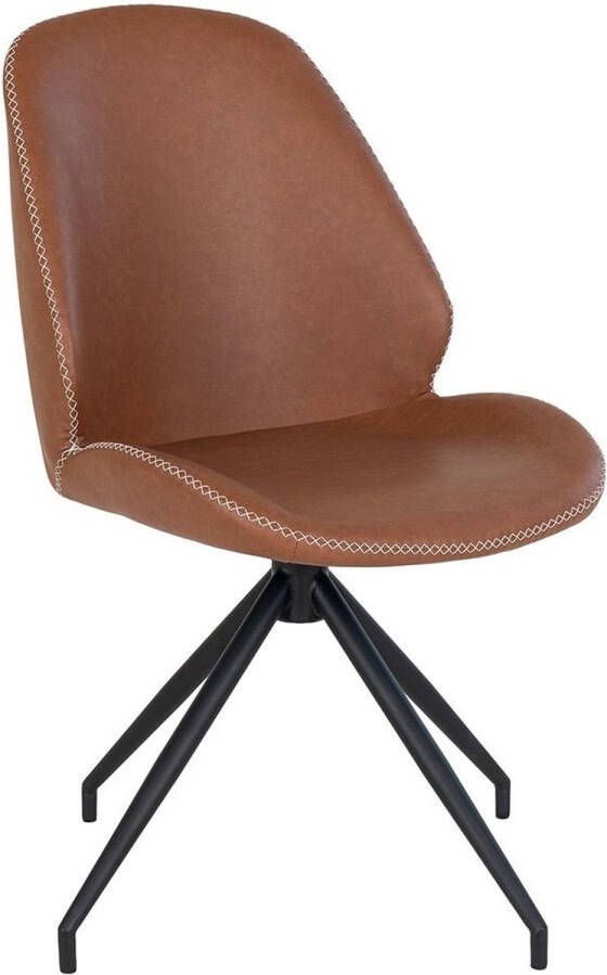 IVOL Eetkamerstoel Gerona Vintage Bruin Kunstleder