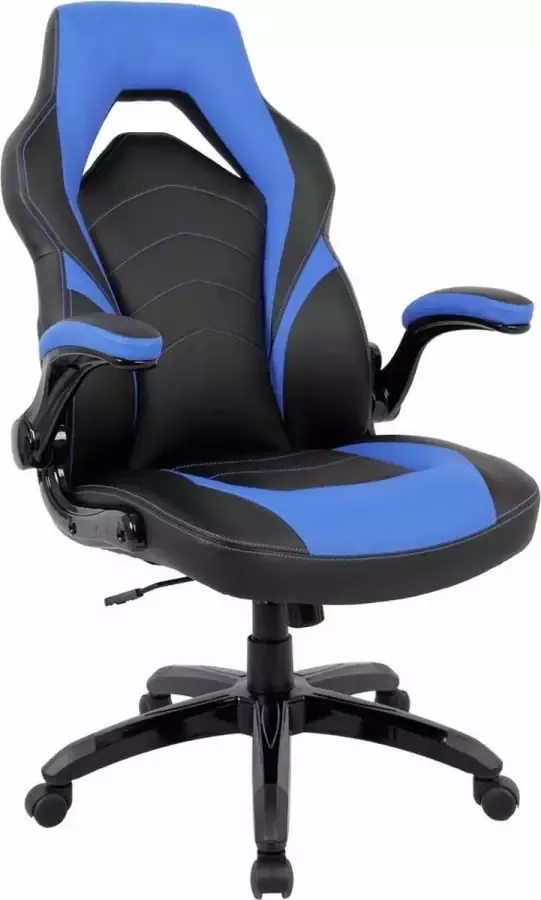 IVOL Gamestoel Prime Blauw Gaming stoel met inklapbare armleuningen Ergonomische Game stoel - Foto 1