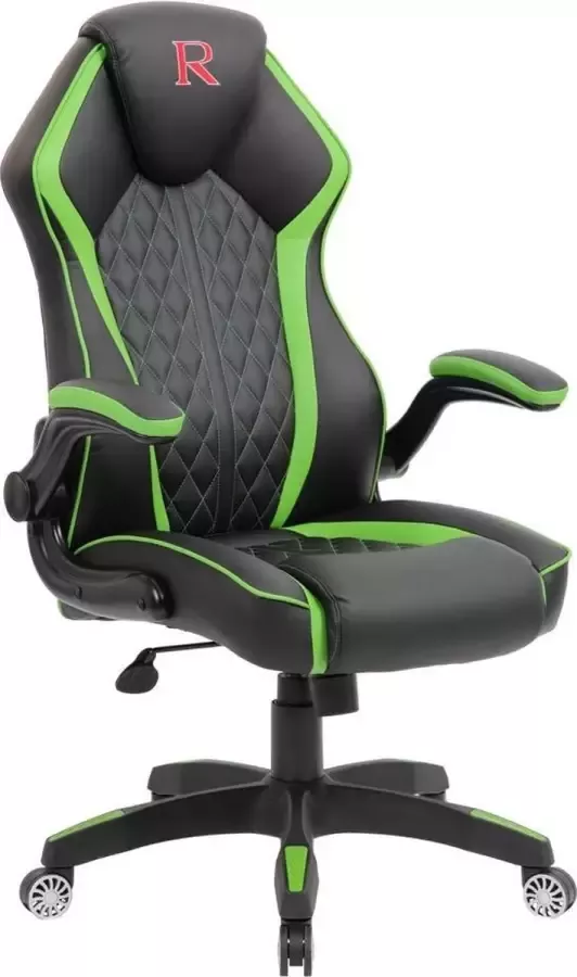 IVOL Gamestoel Soft Zwart Game stoel met verstelbare armleuningen Ergonomische Gaming stoel - Foto 1