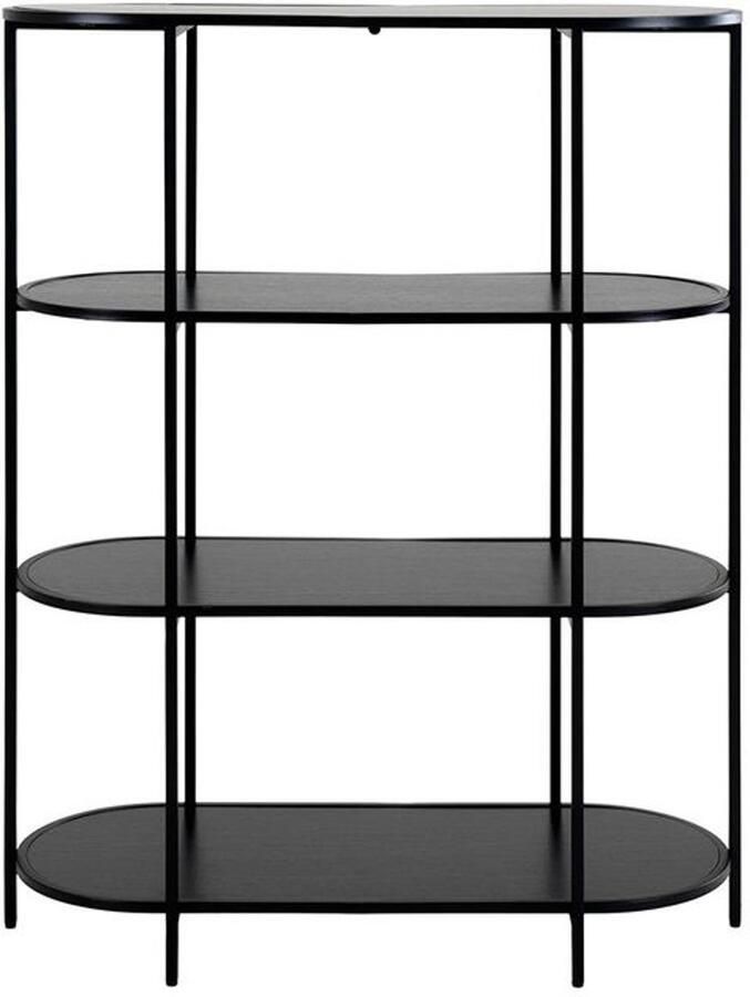 IVOL Vakkenkast met 4 ovale planken Zwart