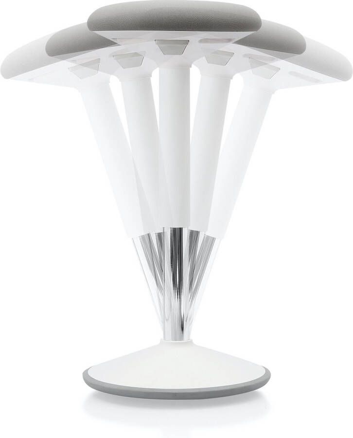 IVONO Ergonomische Zit-Sta Wiebelkruk Actieve Balansstoel in Zwart met Wit Verstelbare Hoogte 55-82cm Dynamische & Beweeglijke Bureaustoel Ideale Bureaukruk voor Zit-Sta Werkplekken Anti-Slip Basis Comfortabele & Gezond voor alle Lengtes - Foto 2