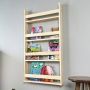 IWA Concept Boekenkast Wandplank Boekenkast Kinderkamer Montessori Boekenkast Educatieve Kinderboekenkast Massief Echt Hout 118x63 cm - Thumbnail 1