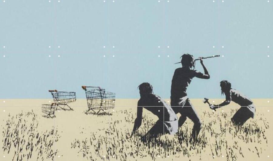 IXXI Trolleys Banksy Wanddecoratie 60 x 100 cm
