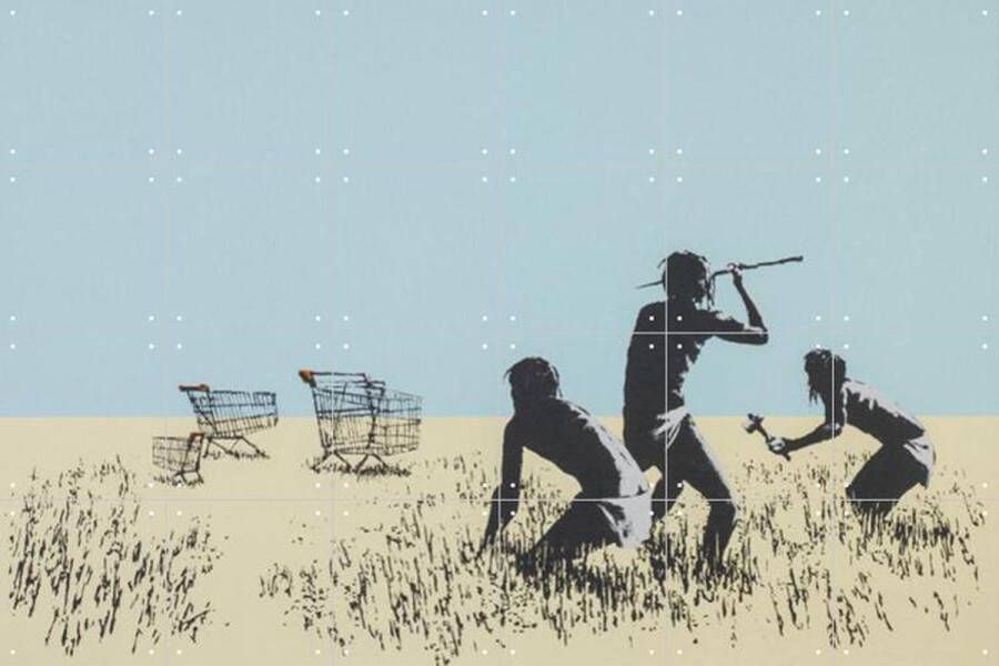 IXXI Trolleys Banksy Wanddecoratie 80 x 120 cm