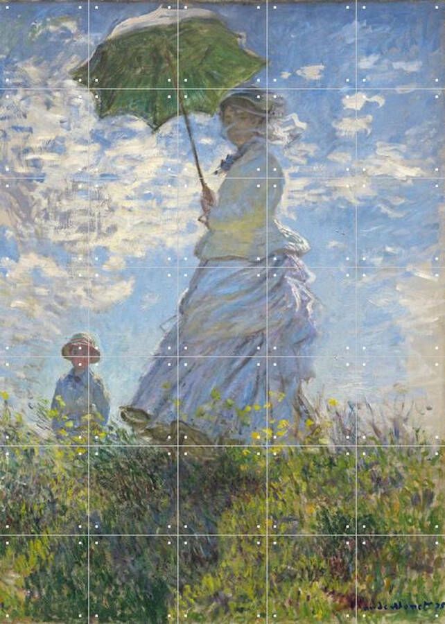 IXXI Women with a Parasol Madame Monet and Son Claude Monet Wanddecoratie 140 x 100 cm