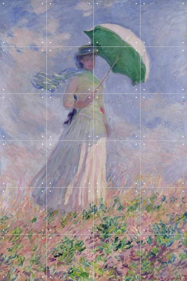 IXXI Women with a Parasol turned to the Right Claude Monet Wanddecoratie 120 x 80 cm