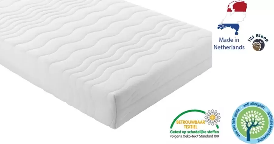 Matras Izi Sleep 80x200 koudschuim premium plus tijk 15 cm medium