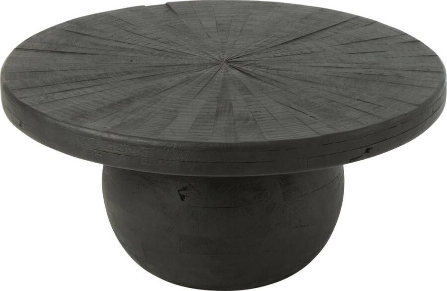 J-Line Bijzettafel Bol Shanil Hout Zwart 80.00 x 80.00 x 39.50 cm - Foto 1
