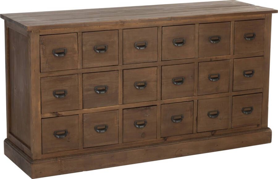 J-Line Commode 18 Lades Hout Bruin