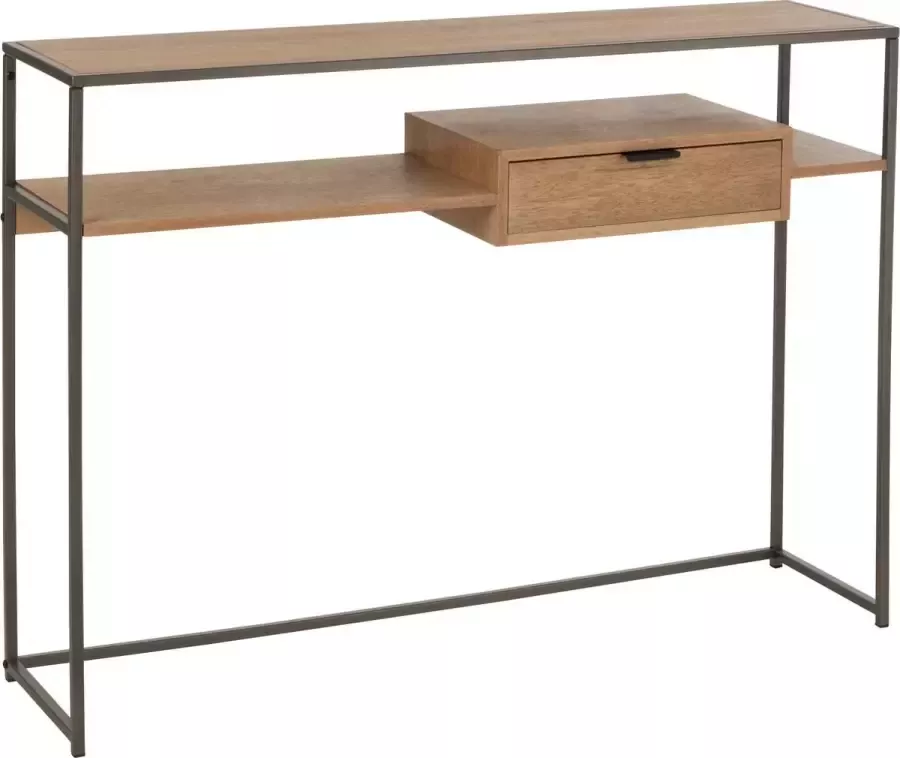 J-Line Console 1 Lade Hout Metaal Naturel