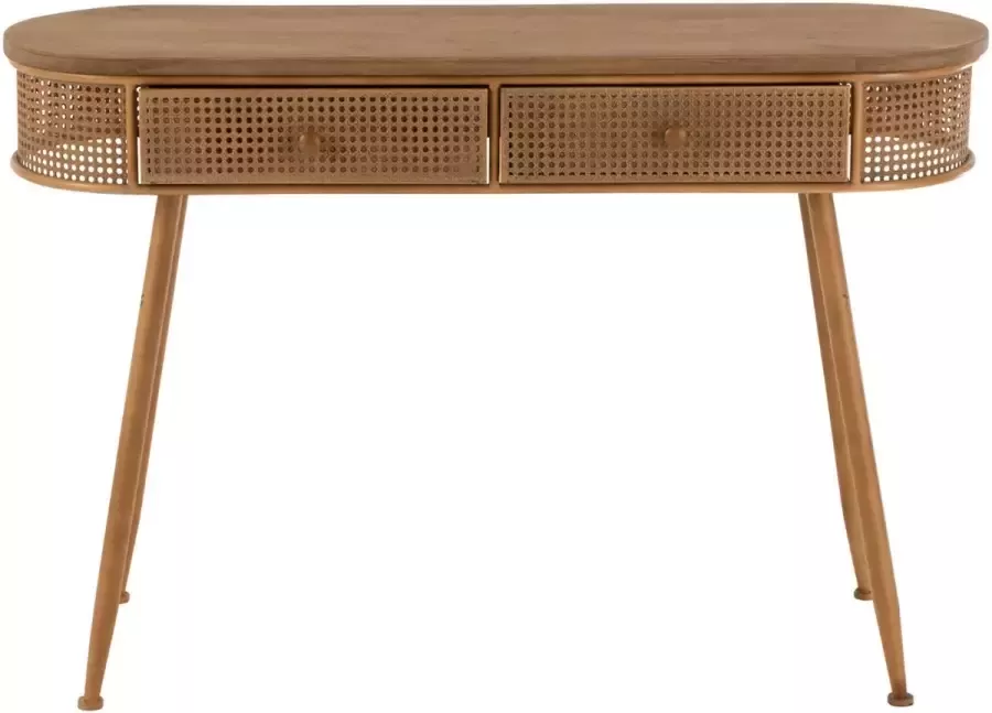 J-Line Console 2 Lades Metaal|Hout Bruin