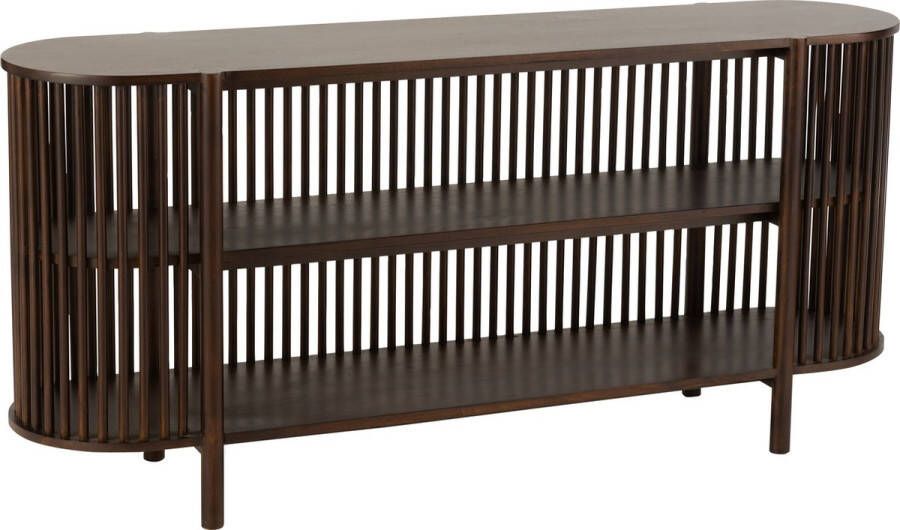 J-Line Console 2 Planken Conie Mango Hout Donker Bruin 160x38x75cm